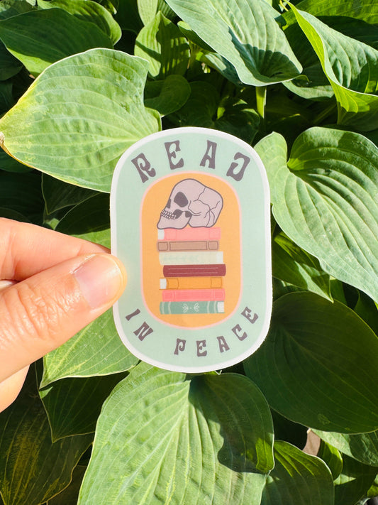 READ IN PEACE sticker