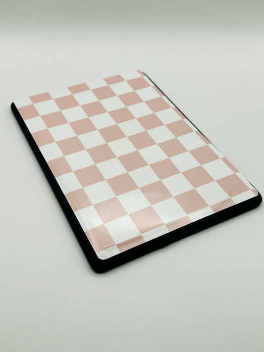 Soft Pink Checker Kindle Skin