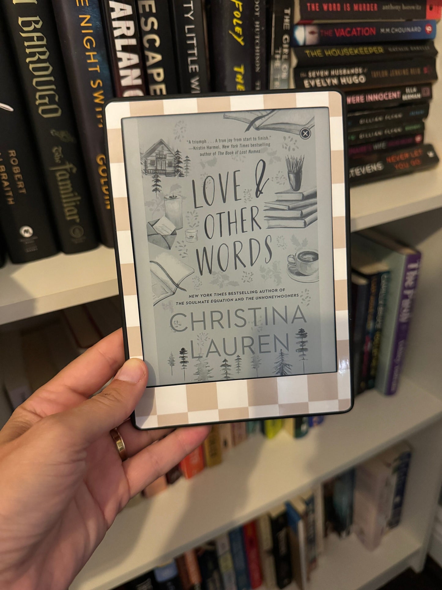 Tan / Beige Checker Kindle Skin